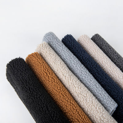 Настраиваемая пряжа Count Sherpa Lamb Borg Wool Plain Plush Ткань для одежды