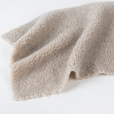 Настраиваемая пряжа Count Sherpa Lamb Borg Wool Plain Plush Ткань для одежды