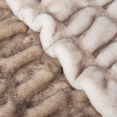 Luxurious Strip Style 100% полиэстер эластичный фальшивый кроличий меха для домашних текстильных тканей