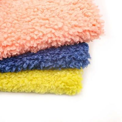 Женское пальто 300GSM Teddy Fleece ткань мягкая оболочка индивидуальный цвет 100% полиэстер бесплатные образцы